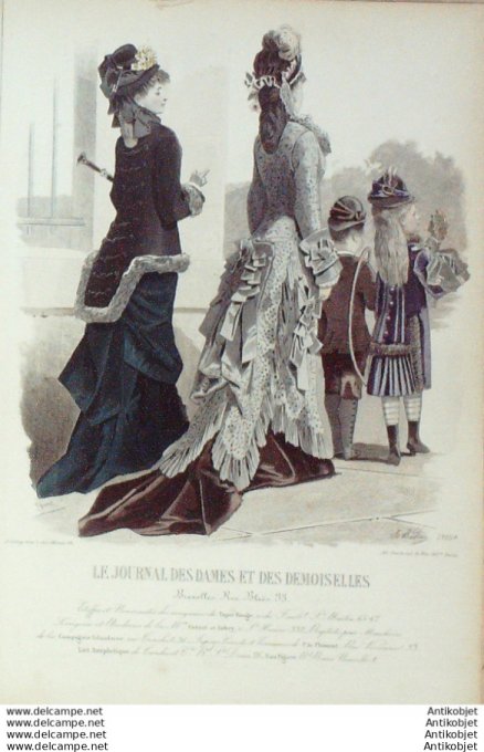 Journal des Dames Demoiselles 1875 # 1360 (Maison Tapis rouge)