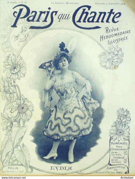 Paris qui chante 1904 #85 Lydia Fernandez Falton Car Star Vilbert