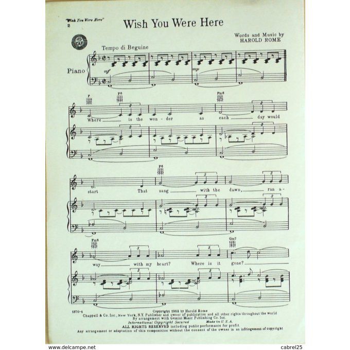 Logan Joshna/Kober Arthur Wish You Were Here 1952