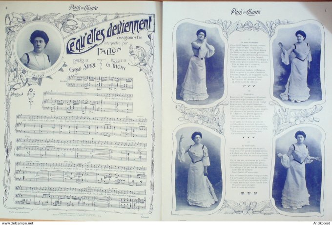 Paris qui chante 1904 #85 Lydia Fernandez Falton Car Star Vilbert