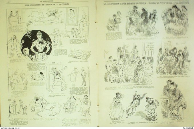 La Caricature 1883 #198 Colonet Ramollot à table d'hôte The Turf Sorel Ville rose Grafoum Trock
