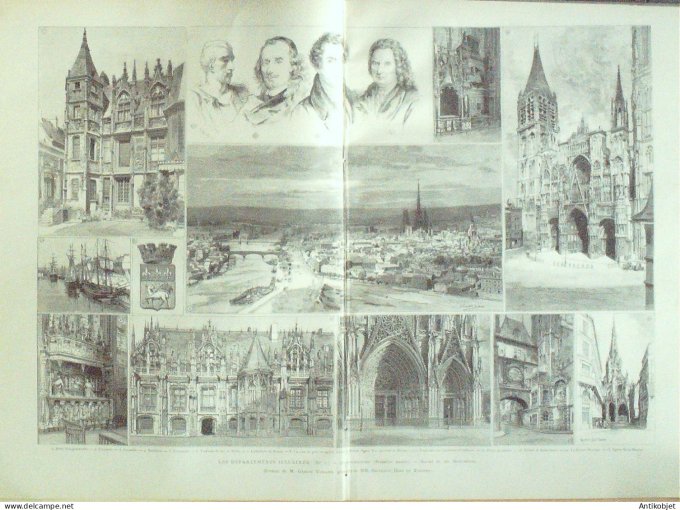 Le Monde illustré 1886 n°1561 Cosaques Doumkas Vincennes (94) Rouen (76)