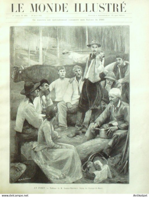 Le Monde illustré 1893 n°1883 St-Marc (44) Palerme Domrémy (88) Pays-Bas Volendam Saragosse