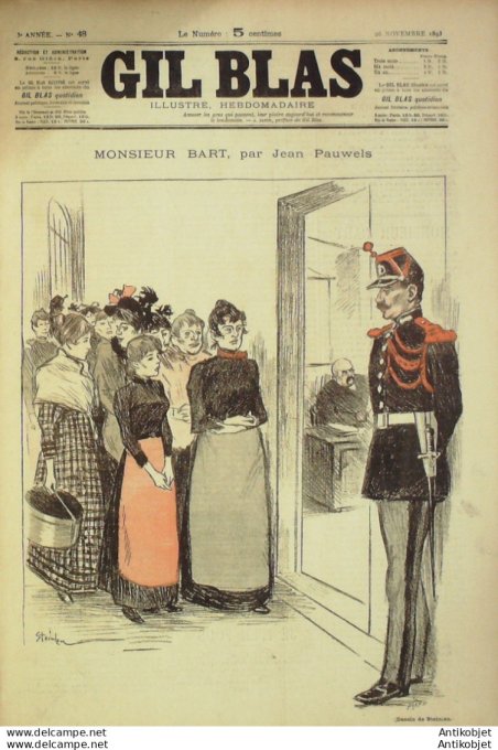 Gil Blas 1893 n°48 Jean PAUWELS XANROF Yvette GUILBERT Jean RICHEPIN AXILETTE