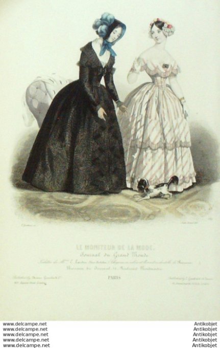 Gravure Mode Le Moniteur 1849 # 31 (Old Fashion plate)
