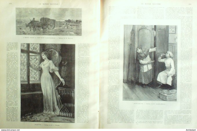 Le Monde illustré 1893 n°1883 St-Marc (44) Palerme Domrémy (88) Pays-Bas Volendam Saragosse