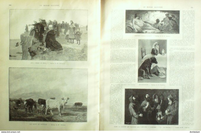 Le Monde illustré 1893 n°1883 St-Marc (44) Palerme Domrémy (88) Pays-Bas Volendam Saragosse