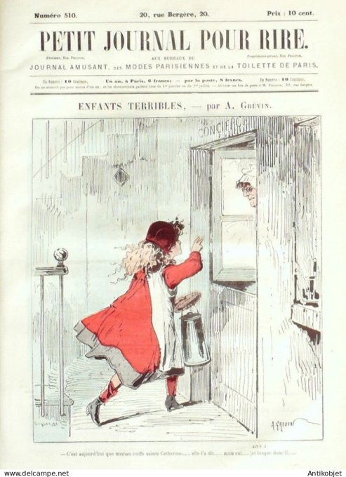 Petit journal pour Rire 1864 # 510 Enfants terribles Grevin