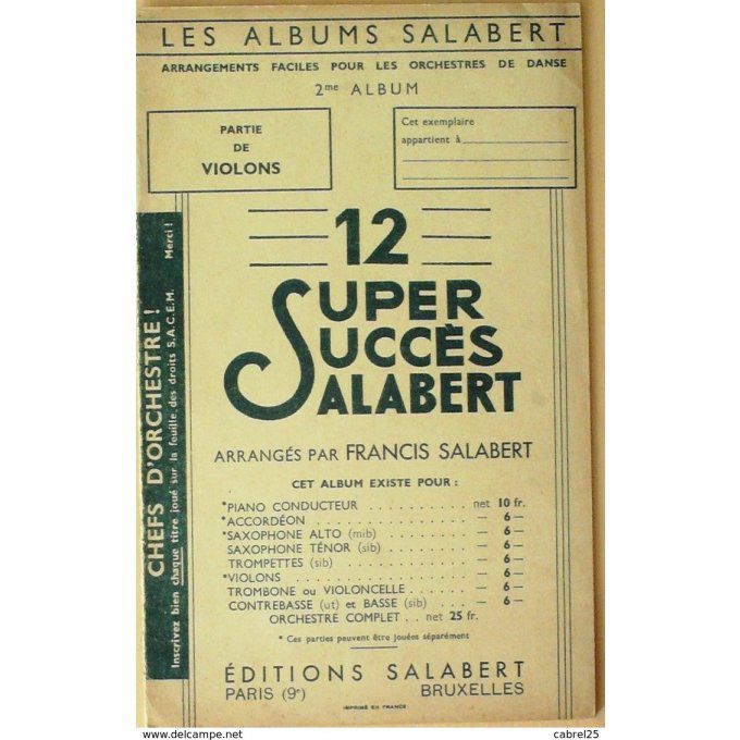 Retro Orchestre 12 Succès Violon 1940