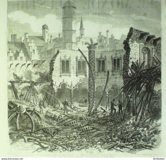 Le Monde illustré 1858 n° 71 Brest (29) Lorient (56) Belgique Anvers Cherbourg (50)