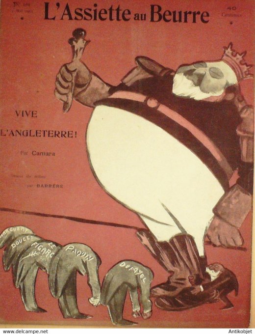 L'Assiette au beurre 1903 # 109 Vive l'Angleterre Camara Barrère