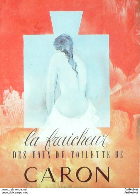 Publicite Cosmetique Caron Eaux de toilette 1957