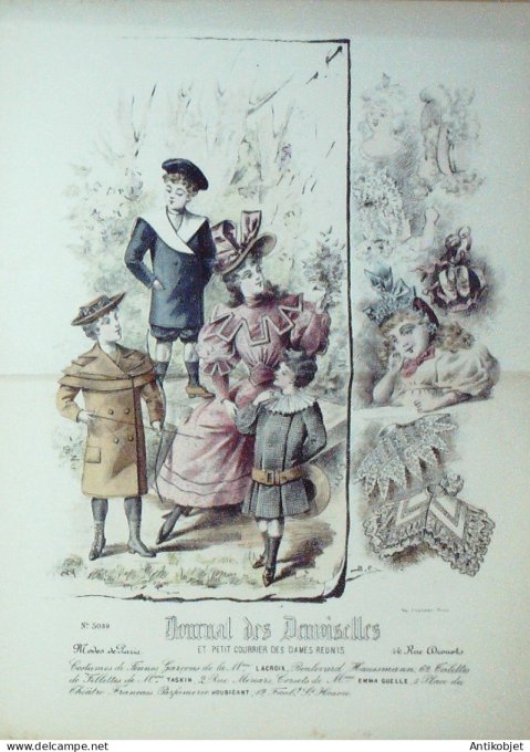 Journal de Demoiselles 1895 # 5030 (Maison Lacroix) Gd format