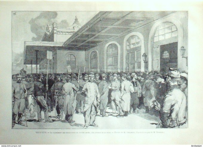 Le Monde illustré 1887 n°1589 Pinsaguel Toulouse (31) gare de Raynal Victor Massé Voltaire