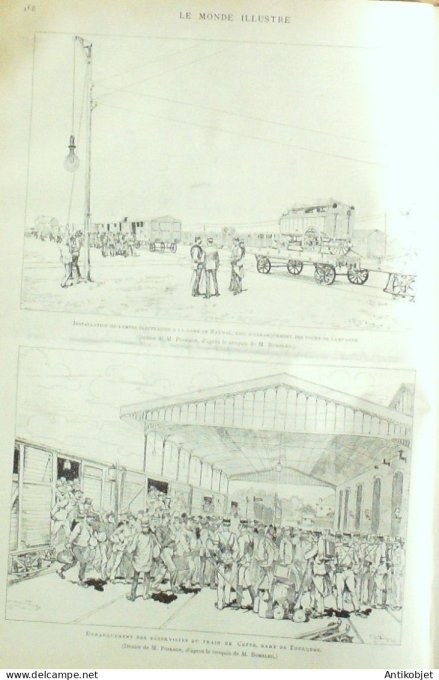 Le Monde illustré 1887 n°1589 Pinsaguel Toulouse (31) gare de Raynal Victor Massé Voltaire