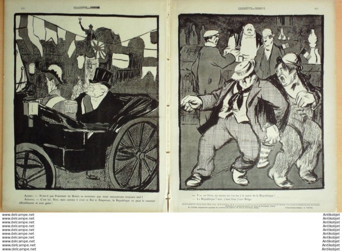 L'Assiette au beurre 1910 # 485 Albert 1er a Paris Camara Da Leal