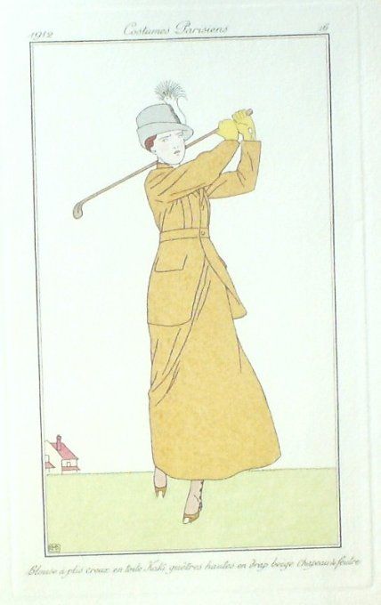 Boutet de Monvel Bernard Pochoir Mode Art Deco n°  16-1912 Journal des Dames