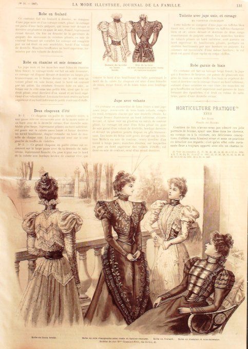 La Mode illustrée journal 1897 n° 16 Robe Princesse