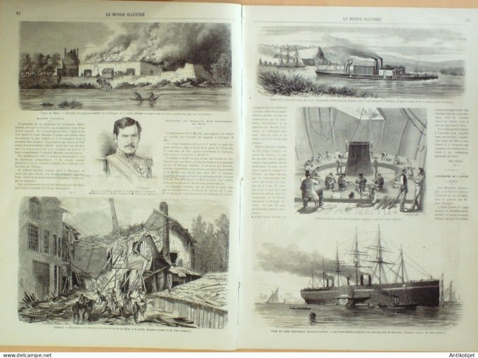 Le Monde illustré 1865 n°432 Gâvre (56) Metz (57) Suisse Genève Londres Westminster Italie le St Laz