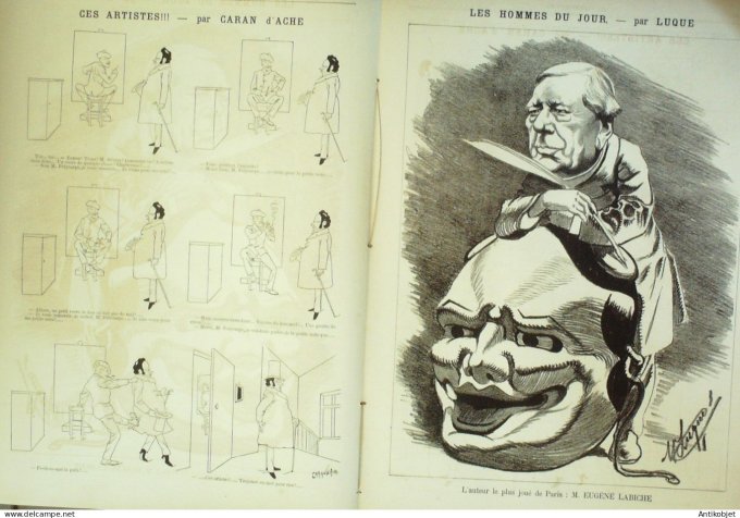La Caricature 1886 #324 Peinturiana Sorel Labiche oar Luque Caran d'Ache Job Gino