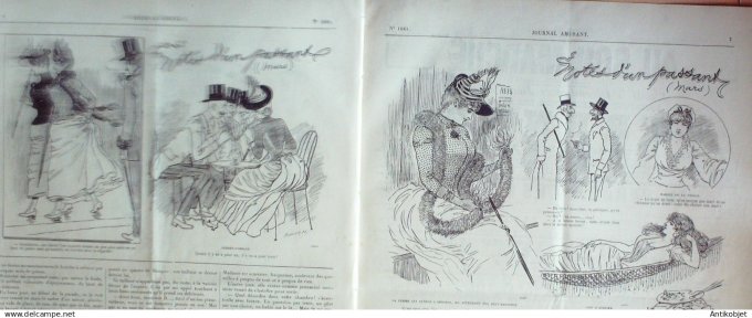 Le Journal Amusant 1889 # 1683 Theatre Tartarin sur les Alpes par Henriot
