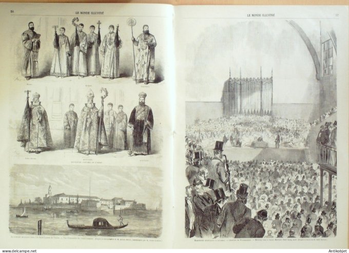 Le Monde illustré 1865 n°432 Gâvre (56) Metz (57) Suisse Genève Londres Westminster Italie le St Laz