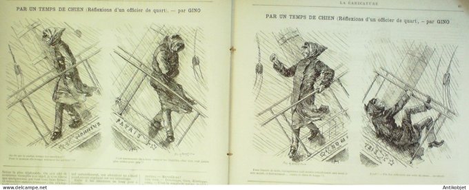 La Caricature 1886 #324 Peinturiana Sorel Labiche oar Luque Caran d'Ache Job Gino