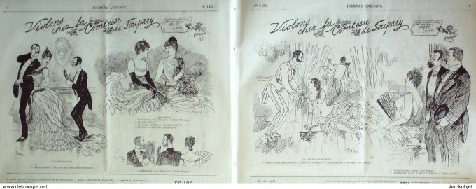 Le Journal Amusant 1884 # 1432 Violons chez la comtesse de Toupary par Mars