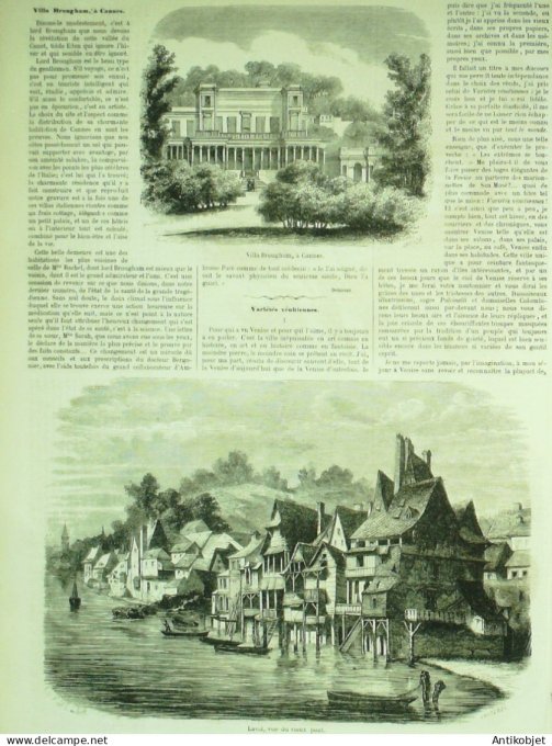 Le Monde illustré 1857 n° 32 Inde Patna Laval (53) Pierrefond (60) Cannes (06)