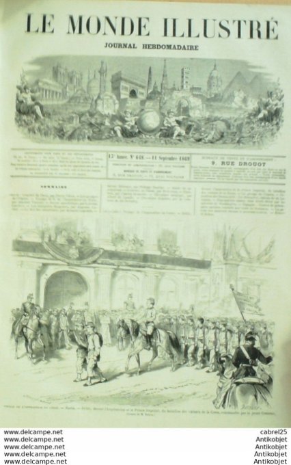 Le Monde illustré 1869 n°648 Bastia (20) Ajaccio (20) Espagne Valence Serranos