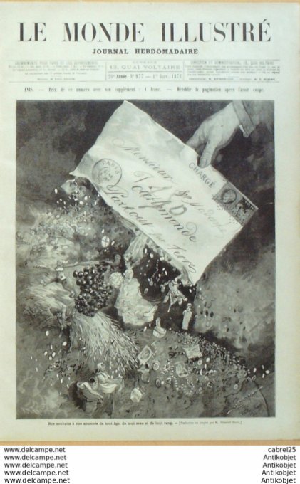Le Monde illustré 1876 n° 977 Villersexel (70) Pauillac (33) La Louisiane Abordée Par Le Gironde Sen