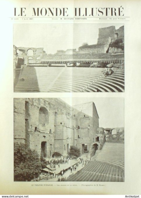 Le Monde illustré 1897 n°2106 Porquerolles (83) Madagascar Antatsimo Orange (84) Valence (26)