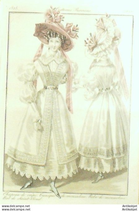 Costume Parisien 1828 # 2628 Robe & tunique de mousseline