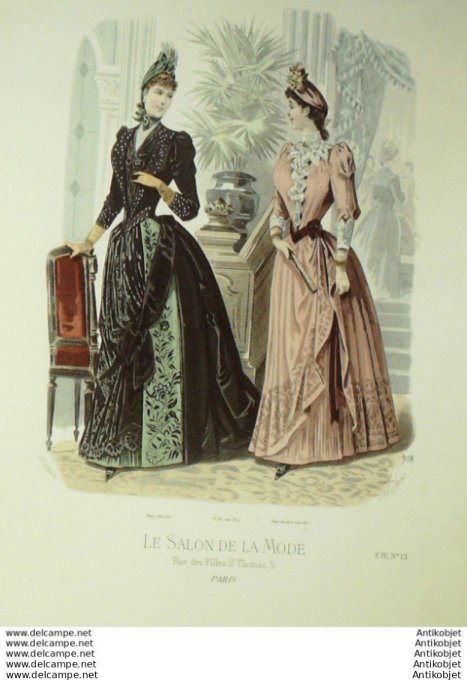 Gravure Mode Salon 1888 #  918 (Old Fashion plate)