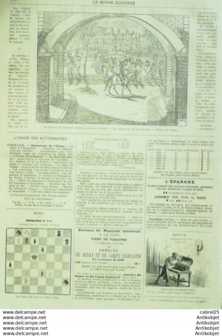 Le Monde illustré 1869 n°648 Bastia (20) Ajaccio (20) Espagne Valence Serranos