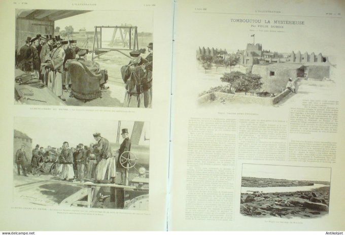 L'illustration 1896 n°2789 Chine Li-Hung6chang (76) Havre Mali Tombouctou Niger Diénné Ségou