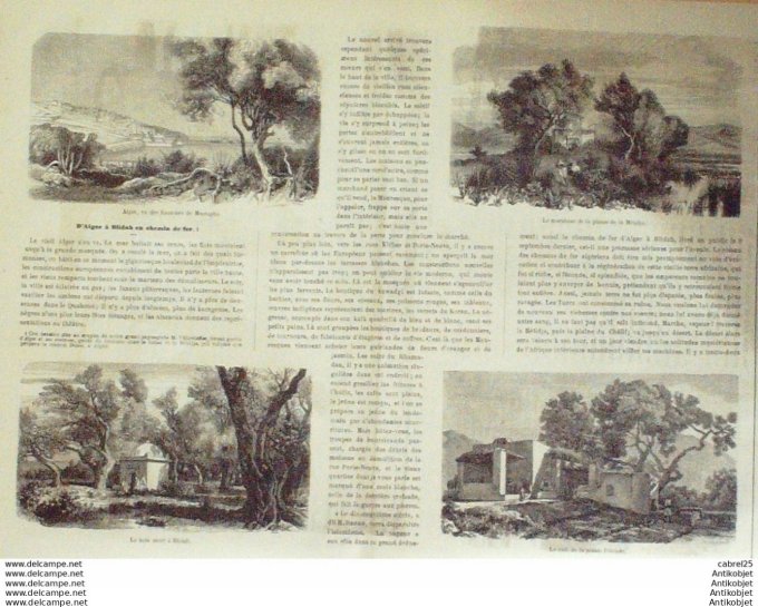 Le Monde illustré 1862 n°286 Algérie Blidah Alger Londres Opera Paris