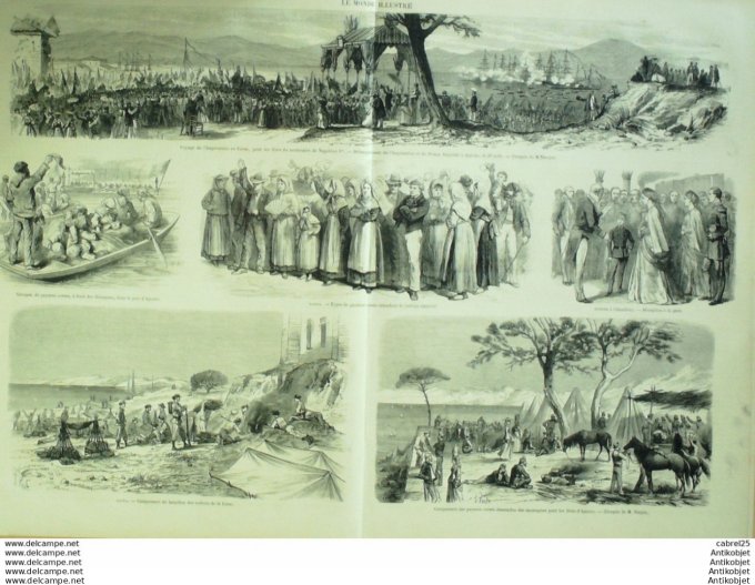 Le Monde illustré 1869 n°648 Bastia (20) Ajaccio (20) Espagne Valence Serranos