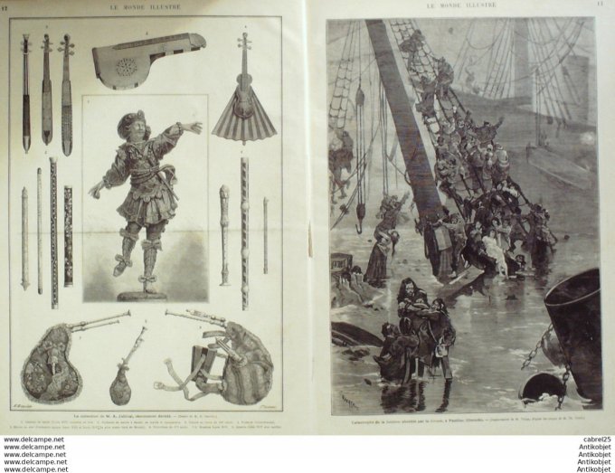 Le Monde illustré 1876 n° 977 Villersexel (70) Pauillac (33) La Louisiane Abordée Par Le Gironde Sen