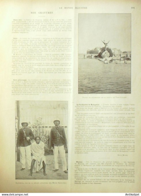Le Monde illustré 1897 n°2106 Porquerolles (83) Madagascar Antatsimo Orange (84) Valence (26)