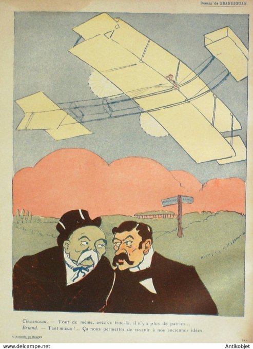 L'Assiette au beurre 1908 n°398 Les Aéroplanes Gris Grandjouan