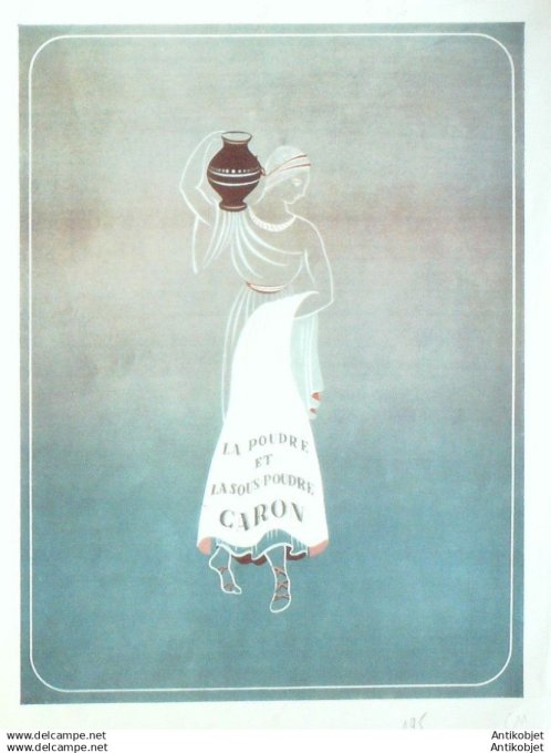 Publicite Cosmetique Caron Poudre 1955