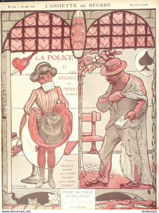 L'Assiette au beurre 1903 # 113 La Police II Willette Galanis Fourment