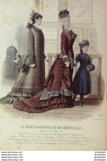Journal des Dames Demoiselles 1875 # 1368 (Maison Tapis rouge)