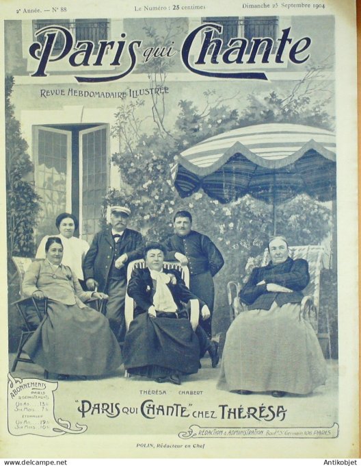 Paris qui chante 1904 n° 88 Royus Girier Chavat Boot Thérésa