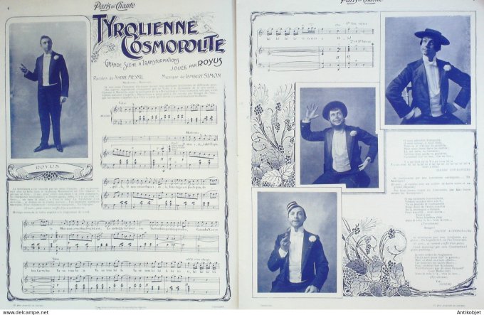 Paris qui chante 1904 n° 88 Royus Girier Chavat Boot Thérésa