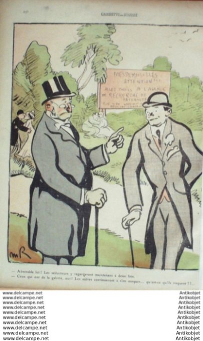 L'Assiette au beurre 1910 # 484 La recherche de la Paternite Gris Radiguet