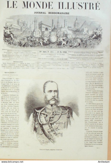 Le Monde illustré 1866 n°475 Autriche Empereur Cochinchine Saîgon Espagne Gitans Types