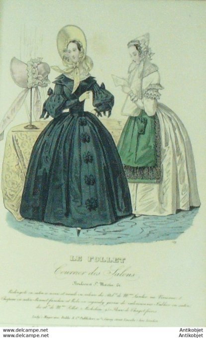 Le Follet 1841 # 637 Redingote satin