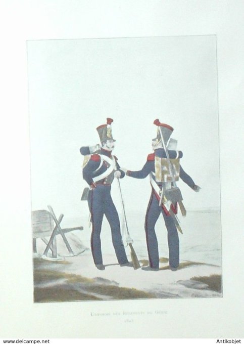 Fantassins du régiment du Génie en 1825 signé